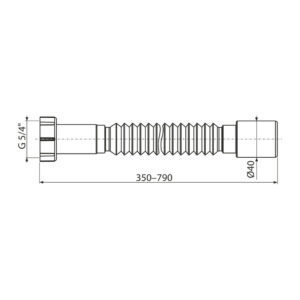 AlcaPlast A730 - Flexi pripojenie 5/4"×40 plast