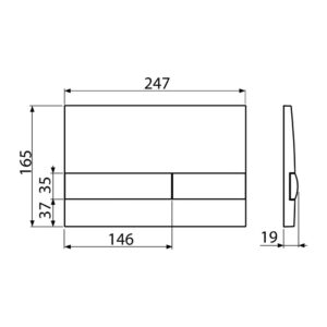 AlcaPlast M1710 - Ovládacie tlačítko pre predstenové inštalačné systémy, biela-lesk