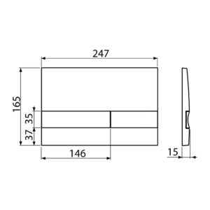 AlcaPlast M1720-1 - Ovládacie tlačítko pre predstenové inštalačné systémy, biela-lesk/chróm-lesk