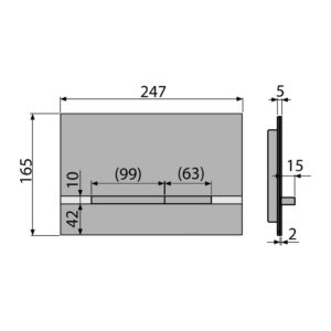AlcaPlast STRIPE-INOX - Ovládacie tlačítko pre predstenové inštalačné systémy, nerez-polomat/lesk