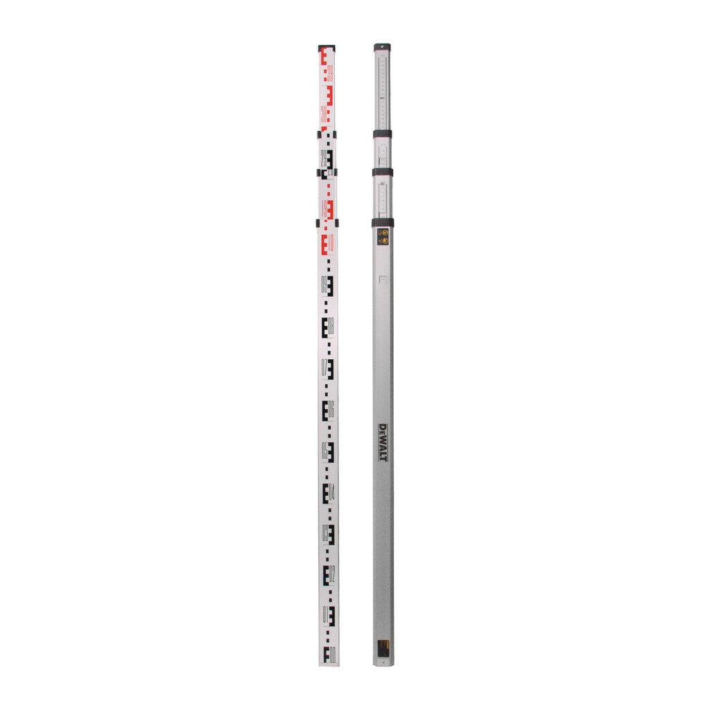 DeWalt DE0734 - Nivelačná skladacia hliníková tyč so stupnicou, dĺžka 1,2-4m