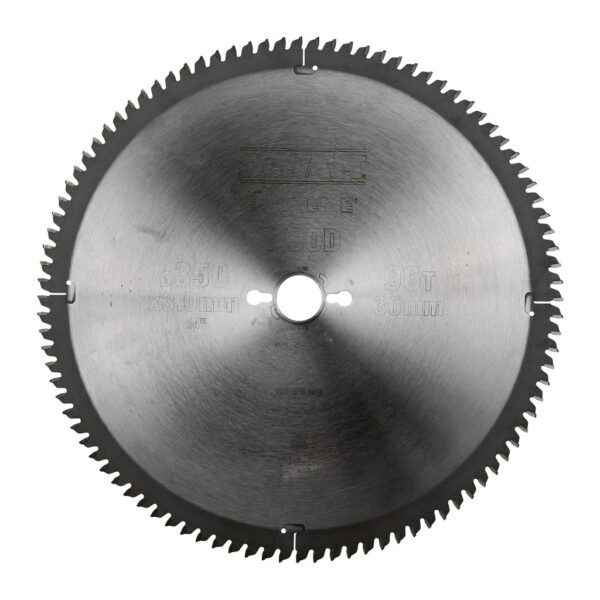 DeWalt DT4291 - Pílový kotúč EXTREME® na drevo, dyhu, laminát, hliník, 350x30 mm, 96 zubov, TCG -5°