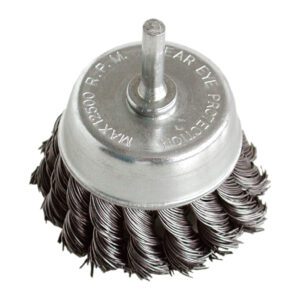 Extol Craft 17040 - Kartáč hrnčekový so stopkou vrkočový, Ø75mm, stopka Ø6mm