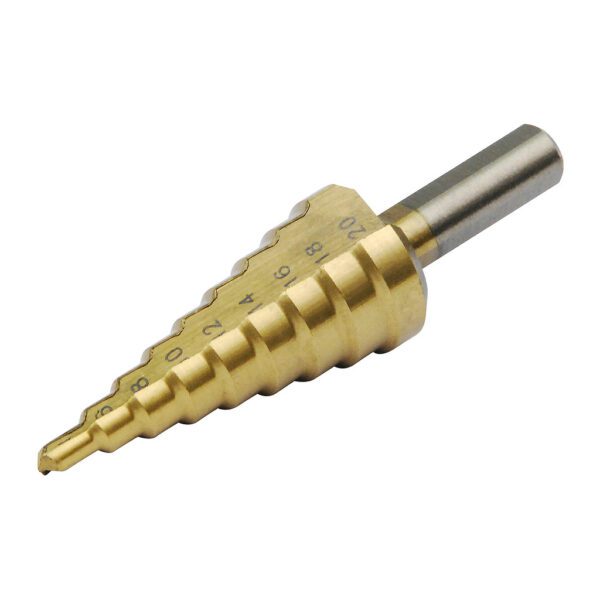 Extol Craft 20053 - Vrták stupňovitý TiN, ø4-20mm, stupňovanie 2mm, 9 otvorov