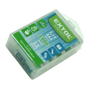 Extol Energy 42062 - Batéria nabíjateľná 12ks, 1,2V, typ AAA