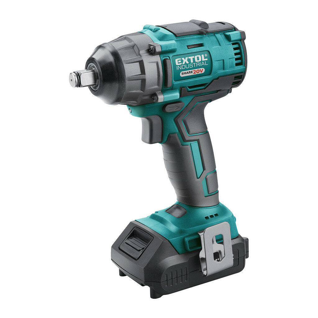 Extol Industrial 8791810 - Uťahovač rázový Share20V, 1x 2Ah, 250Nm, bezuhlíkový motor
