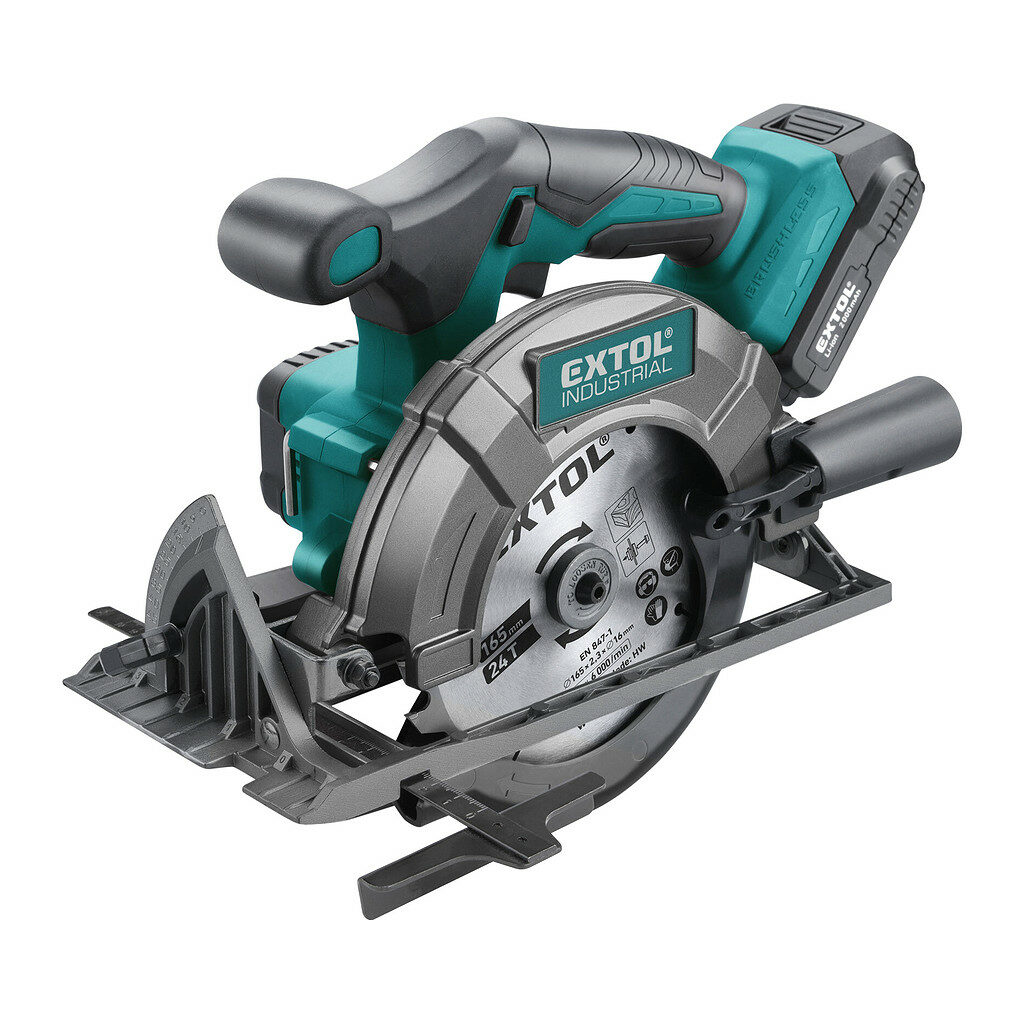 Extol Industrial 8791822 - Píla kotúčová Share20V, 1x 2Ah, kotúč 165mm, bezuhlíkový motor