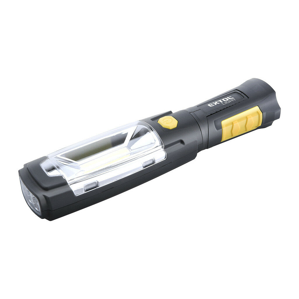 Extol Light 43155 - Svietidlo kĺbové, 3W COB LED / 280 lúmenov / 6x LED / 30 lúmenov, 2 režimy svietenia
