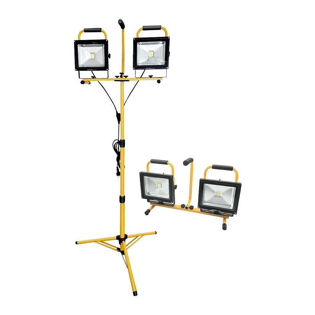Extol Light 43283 - Svietidlo LED so stojanom, 2x30W LED, svietivosť 2x2400 lúmenov