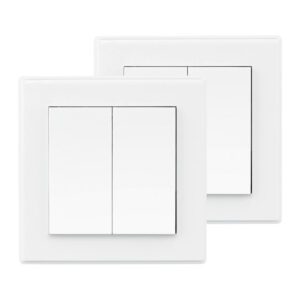 Extol Light 43822 - Vypínač nástený, dvojitý na diaľkové ovládanie zásuviek a objímok 2ks