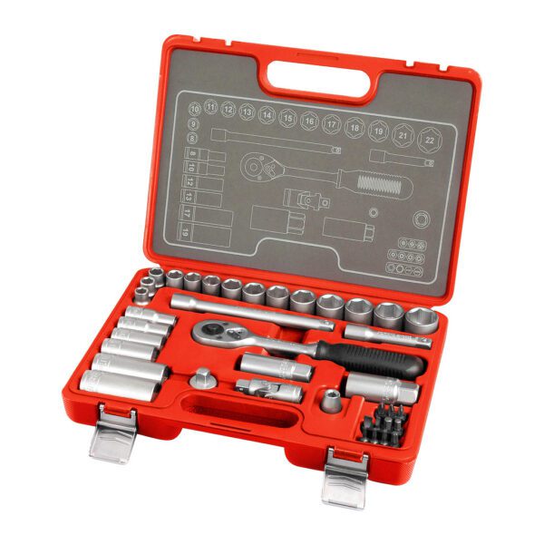 Extol Premium 6522 - Sada nástrčných a zástrčných kľúčov, 1/4", 1/2", 75ks