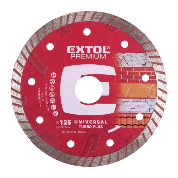 Extol Premium 8803032 - Kotúč rezný diamantový Turbo plus, ø125mm