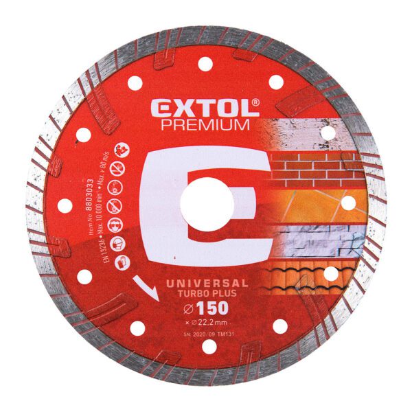 Extol Premium 8803033 - Kotúč rezný diamantový Turbo plus, ø150mm