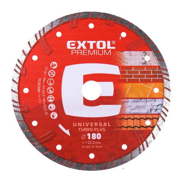 Extol Premium 8803034 - Kotúč rezný diamantový Turbo plus, Ø180mm