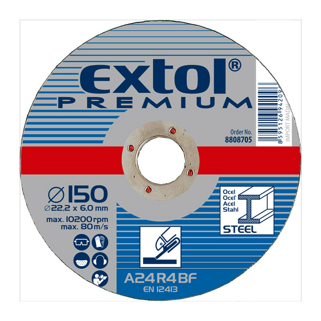 Extol Premium 8808705 - Kotúč brúsny na kov, 150x6,0mm