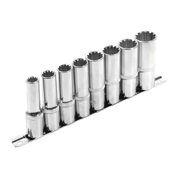 Extol Premium 8818112 - Kľúče nástrčné predĺžené MultiLock, 1/2'', 8ks, 10-22mm