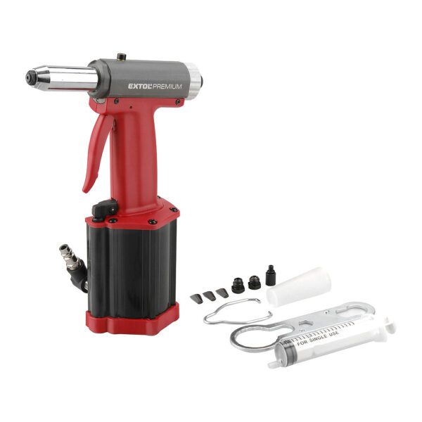 Extol Premium 8865070 - Nitovacia pneumatická pištoľ, 7290N, 2,4-4,8mm