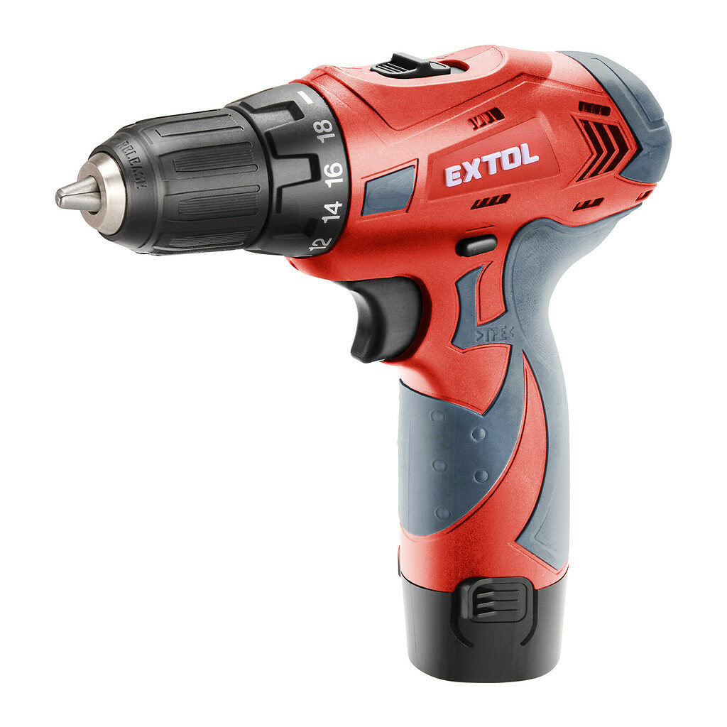 Extol Premium 8891151 - Vŕtačka aku 12V, 2x akumulátor 1,5Ah Li-ion, 21Nm, kufor