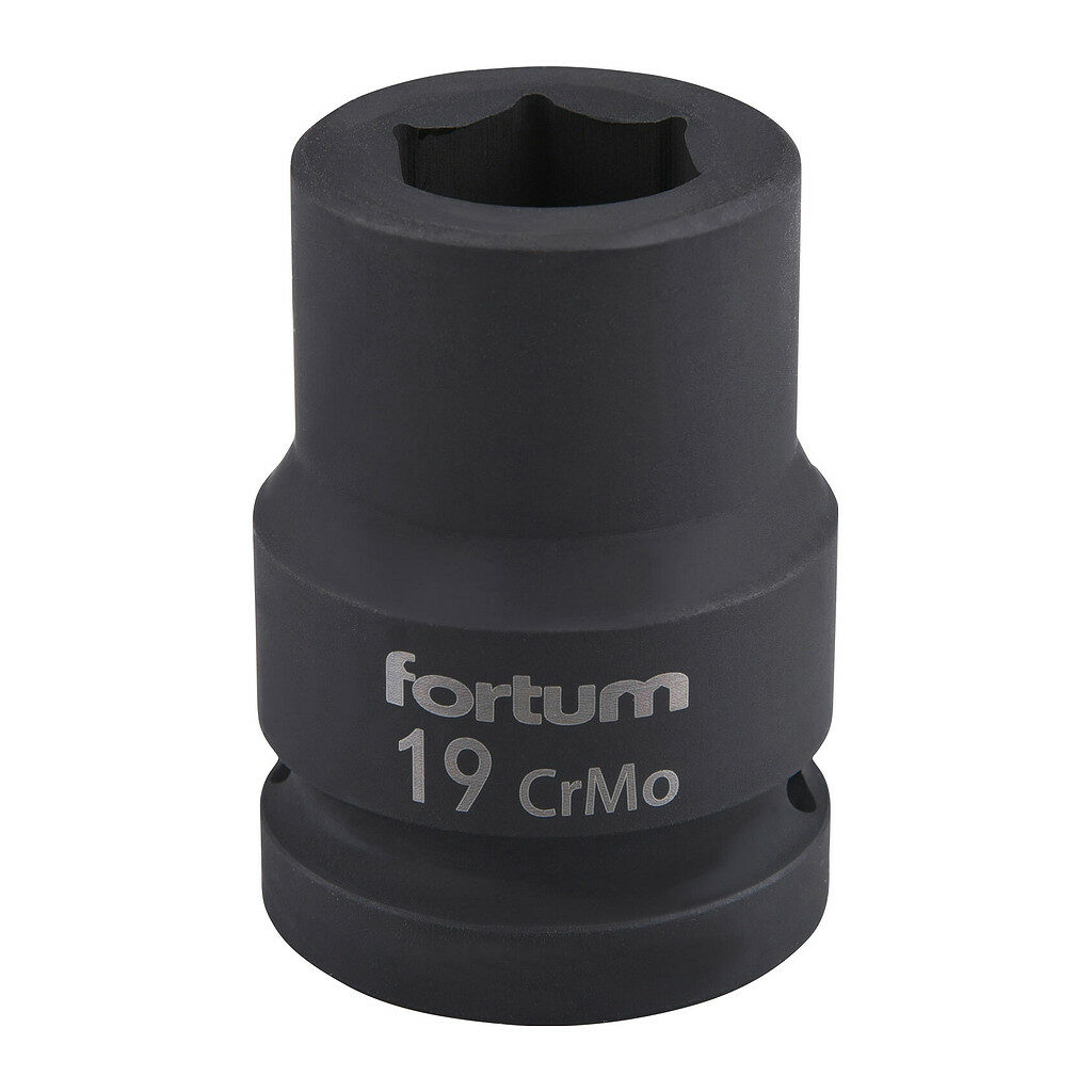 Fortum 4703019 - Kľúč nástrčný rázový, 19mm, 3/4”