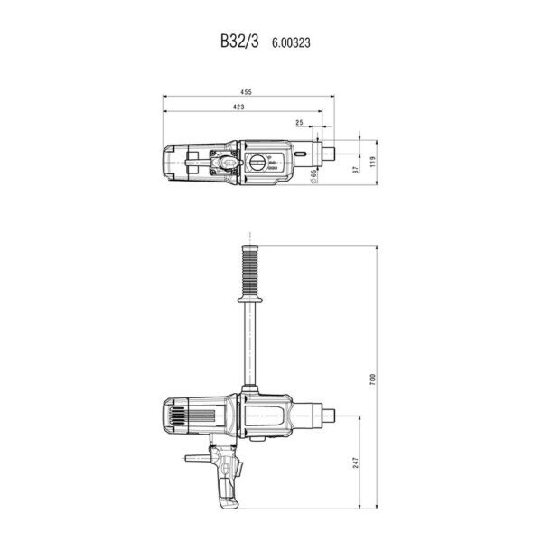 Metabo 600323000 - B 32/3 - Vŕtačka, Kartón