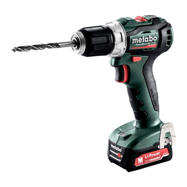 Metabo 601038500 - PowerMaxx BS 12 BL - AKU vŕtačka so skrutkovačom, 12V 2x2Ah Li-Power, Nabíjačka SC 30, metaBOX 118