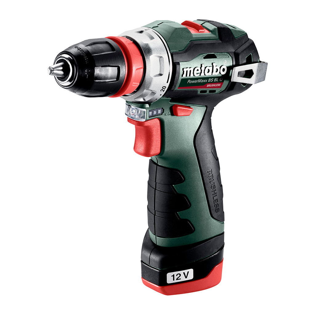 Metabo 601749500 - PowerMaxx BS BL Q - AKU vŕtačka so skrutkovačom, 12V 2x2Ah Li-Power, Nabíjačka LC 40, Kufor z umelej hmoty