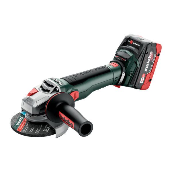 Metabo 613054810 - WB 18 LT BL 11-125 Quick - AKU uhlová brúska, 18V 2x8Ah LiHD, Nabíjačka ASC 145, metaBOX 165 L, s brzdou, rýchloupínacou maticou