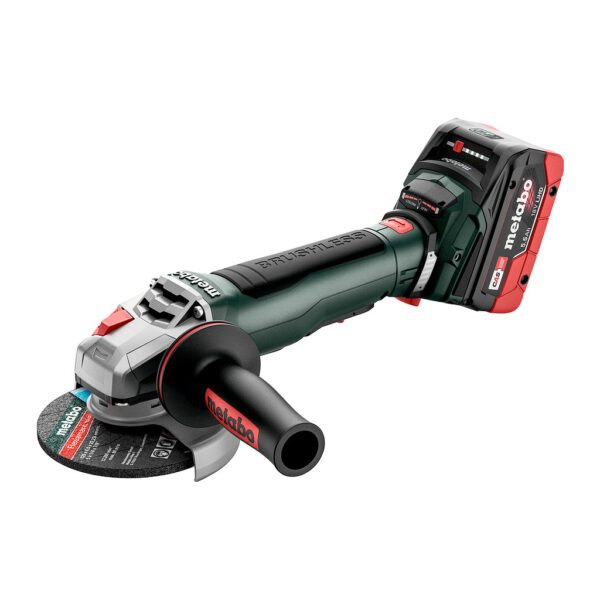 Metabo 613059660 - WPB 18 LT BL 11-125 Quick - AKU uhlová brúska, 18V 2x5.5Ah LiHD, Nabíjačka ASC 145, metaBOX 165 L, s brzdou, rýchloupínacou maticou