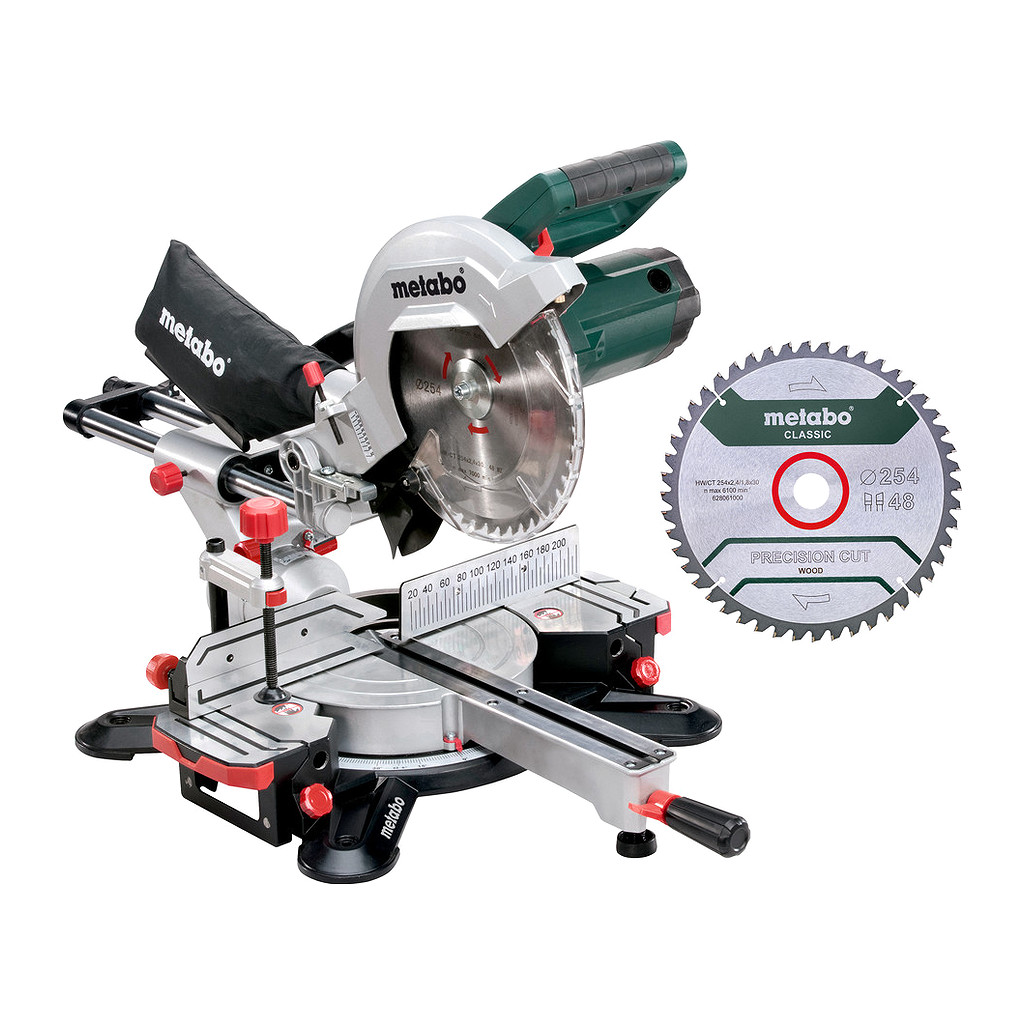 Metabo 690828000 - KGS 254 M Set - Skracovacia píla, Kartón, s 2. pílovým listom zo spekaného karbidu