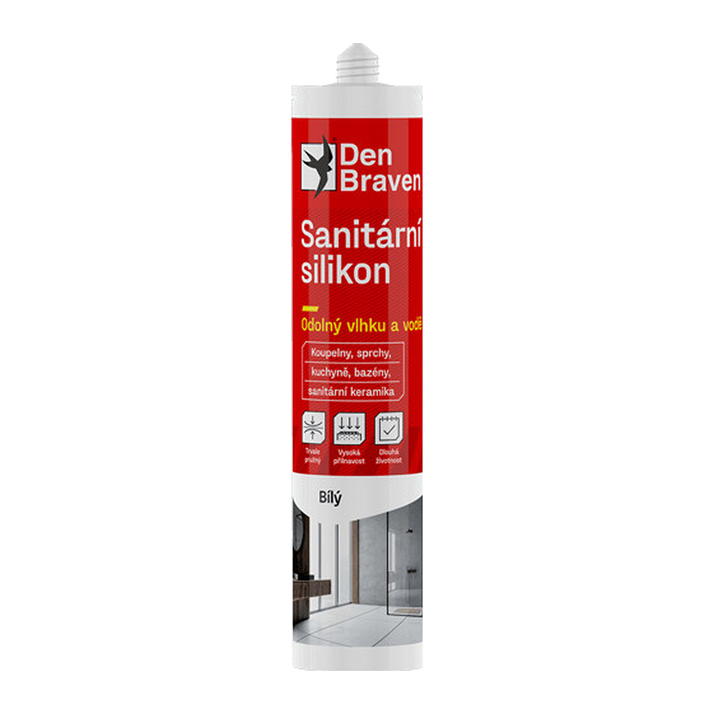 Den Braven 30215RL - Sanitárny silikón 280 ml kartuša čierna