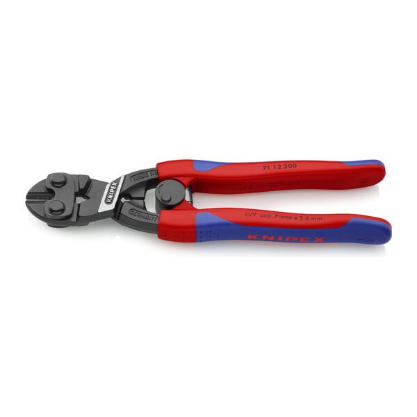 Knipex 71 12 200 - CoBolt® Kompaktné pákové kliešte so štíhlymi multi-komponentnými úchopmi čierne atramentované 200 mm
