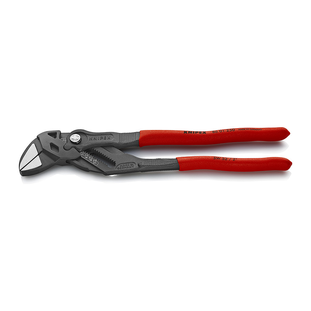 Knipex 86 01 250 - Kliešťové kľúče Kliešte a kľúč v jednom náradí s protišmykovým plastovým povrchom čierne atramentované 250 mm