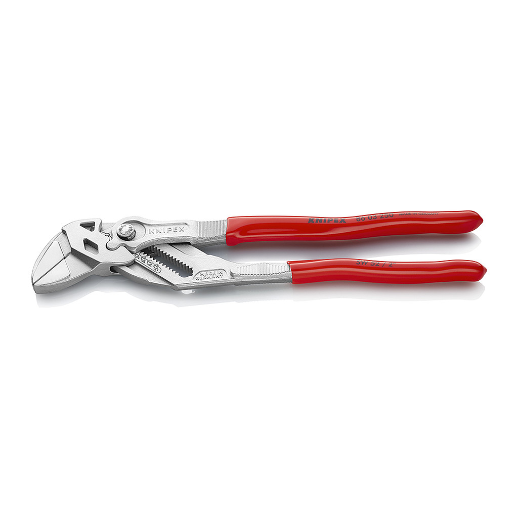 Knipex 86 03 250 - Kliešťové kľúče Kliešte a kľúč v jednom náradí poplastované pochrómované 250 mm