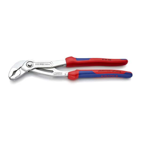Knipex 87 05 300 - Cobra® Hightech kliešte na vodné čerpadlá s multi-komponentnými úchopmi šedá atramentizovaná 300 mm