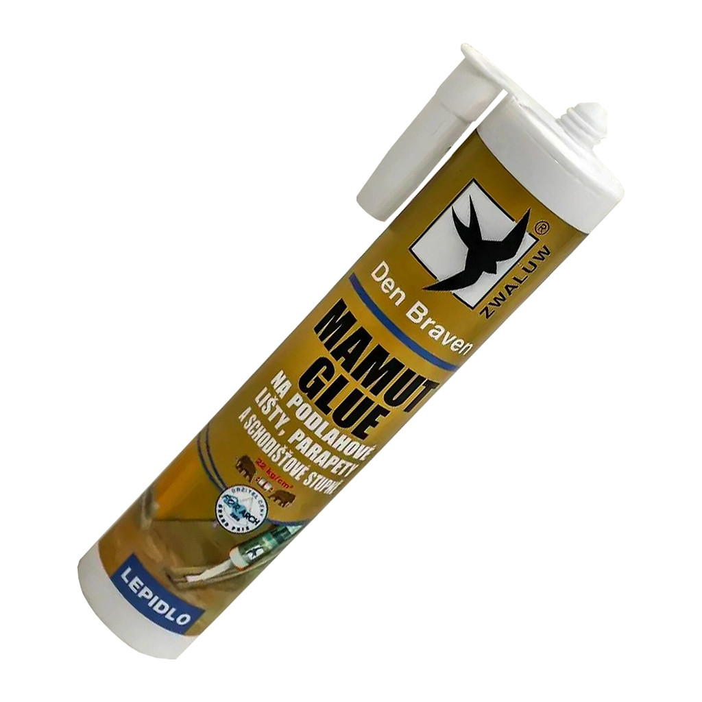Den Braven 85004B - Lepidlo Mamut Glue, na podlahové lišty, objem 290ml, biele
