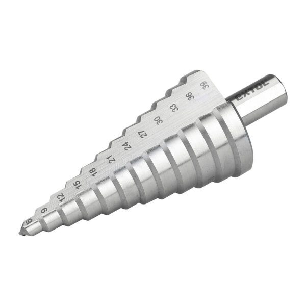 Extol Premium 8801166 - Vrták stupňovitý DIN 1412C, ø6-39mm, stupňovanie 3mm, 12 otvorov