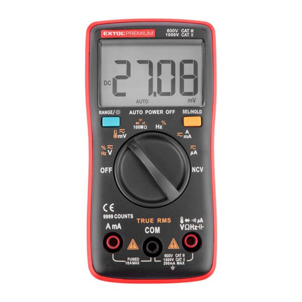 Extol Premium 8831254 - Multimeter digitálny s automatickou voľbou rozsahov,True RMS, max. 750V/1000V AC/DC