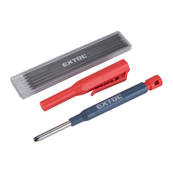 Extol Premium 8853007 - Ceruzka tesárska s vymeniteľnou tuhou, tuha Ø2,8x120mm