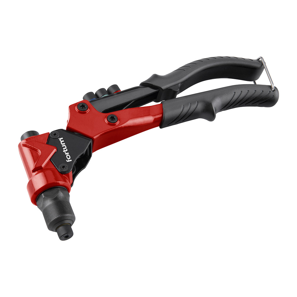 Fortum 4770628 - Kliešte nitovacie s otočnou hlavou, 260mm, 2v1, nity 2,4-4,8mm, matice M3-M6