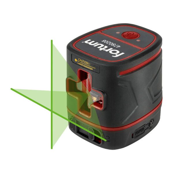 Fortum 4780208 - Laser líniový, krížový samonivelačný, zelený, 1H1V, Li-ion akumulátor