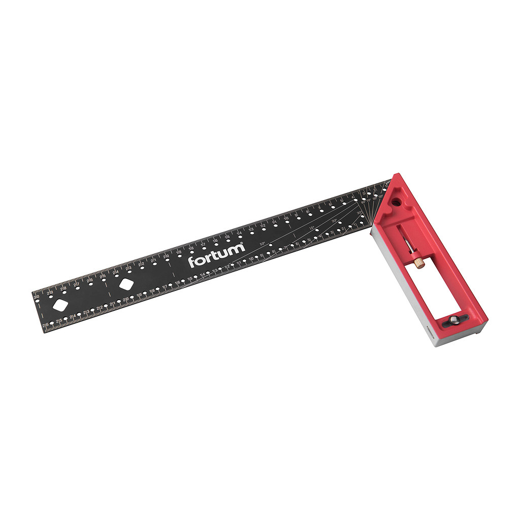 Fortum 4784101 - Uholník tesársky kovový 300mm, značkovacie otvory, materiál: antikoro, hliník