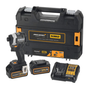 DeWALT DCF85MP2T - AKU uťahovač rázový, 18V, XR®, 2×AKU 5,0Ah, uchytenie 1/4", 206Nm, McLaren