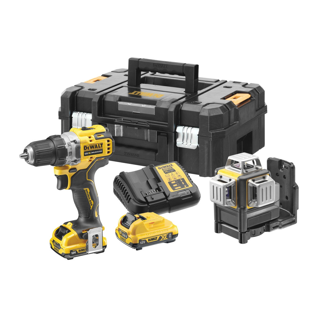 DeWALT DCK212D2T - AKU súprava, 12V, 2×AKU 2,0Ah, TSTAK™ VI