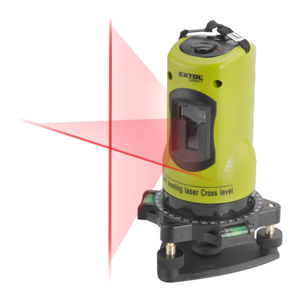 MB 34900-R - Prasknutý kryt-Laser líniový samonivelačný 1H-1V, červený laser, otočná základňa, 2xAA