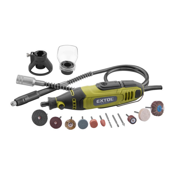 Extol Craft 404117 - Brúska priama, 135W, 210ks príslušenstva, kufor
