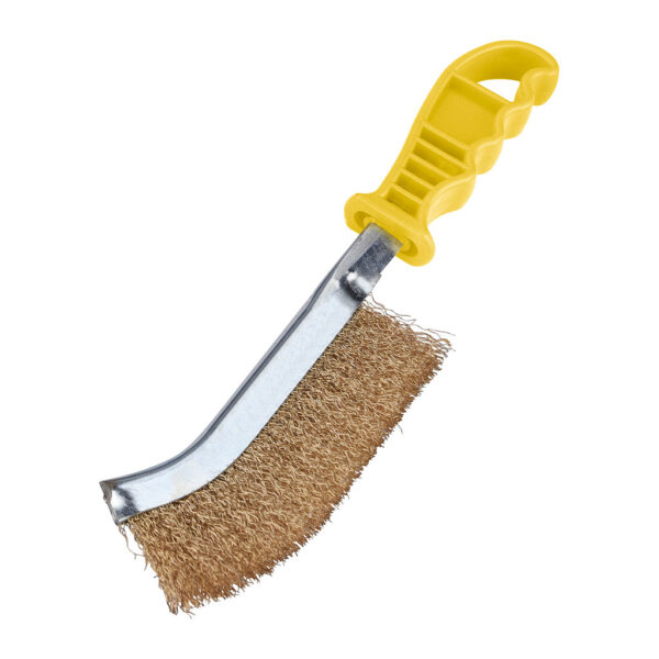 Extol Craft 960016 - Kefa ručná oceľová pomosadzená, kútová, 240mm, plastová rukoväť