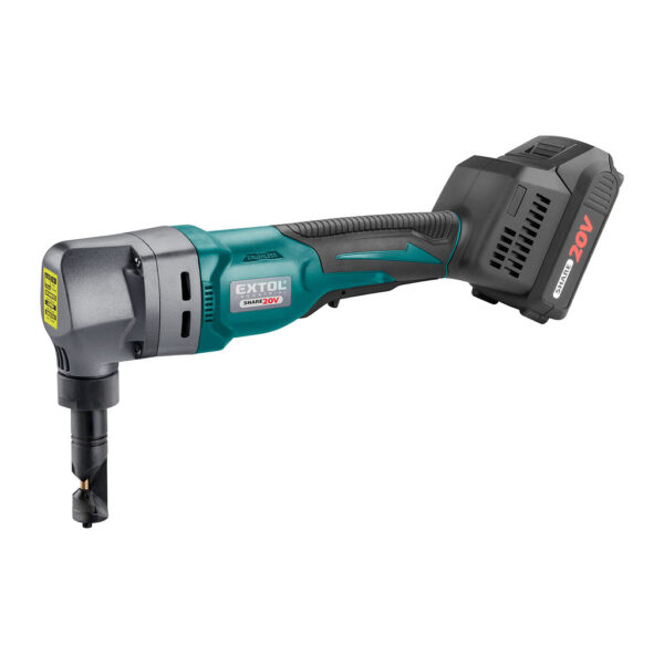 Extol Industrial 8791830 - Nožnice na plech vystrihovacie aku Share20V, 1x 2Ah, max. 2,5mm, bezuhlíkový motor
