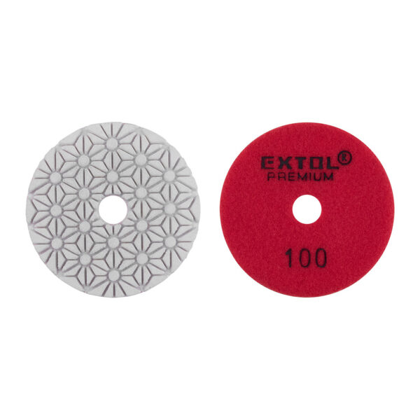 Extol Premium 8803092 - Kotúč diamantový leštiaci na suchý zips, ø100mm, P100
