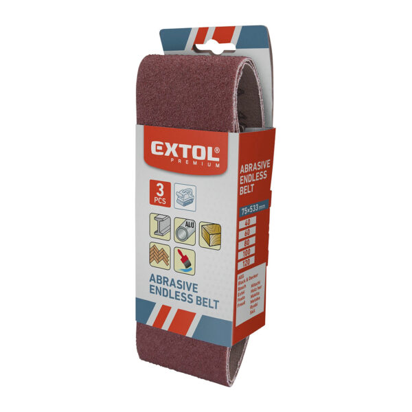 Extol Premium 8803530 - Pás brúsny, korund 3ks, 533x76mm, P100