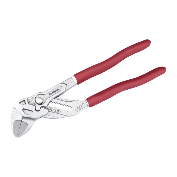 Fortum 4770212 - Kliešťový kľúč s hladkými čeľusťami, 260mm, CrV, poniklovaný